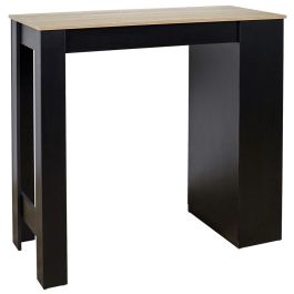 Home Deco Factory Mesa Alta Bar Con Estantes, Colección Industriel, Madera MDF, 115x50 cm, h.103 cm