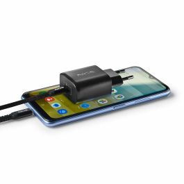 NGS BUD45W-C Cargador de Pared GaN Ultrarrápido 45W con 1xUSB Tipo-C y Cable USB-C a USB-C 1.5m PD3.0