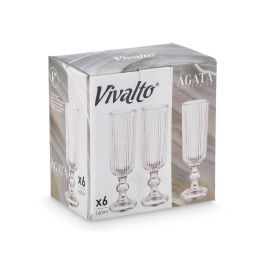 Copa Cava Transparente Rayas 160 ml Vivalto - Vidrio, 5.5x18.4x5.5 cm (24 Unidades) Copa Cava Transparente Rayas 160 ml Vivalto - Vidrio, 5.5x18.4x5.5 cm (24 Unidades)
