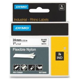 Dymo Rhino Cinta de Etiquetas Industrial Adhesiva, Negro sobre Blanco, 24 mm x 3.5M, Nylon Flexible, S0773840 Precio: 25.4999998. SKU: B1KGBJKS7C