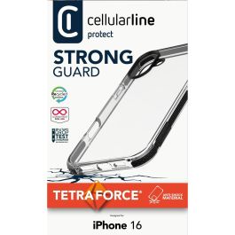 Cellularline Strong Guard Case para iPhone 16 Transparente