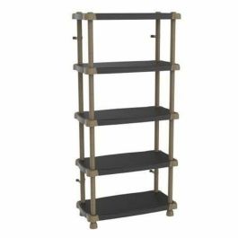Plastiken TITANIO Estante de Almacenamiento Ancho 5 Bandejas Bicolores, Carga 30kg/bandeja, 184x88x44cm, Negro y Topo Precio: 74.50000008. SKU: B185MWZF7Y
