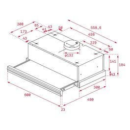 Campana Convencional Teka CNL6415BK 60 cm 385 m3/h 64 dB 110W Campana Convencional Teka CNL6415BK 60 cm 385 m3/h 64 dB 110W