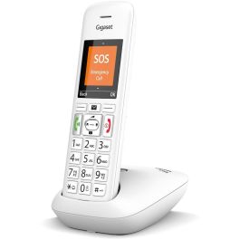 Gigaset E390 weiÃŸ int. Teléfono DECT/analógico Inalámbrico con Altavoz, Identificador de Llamadas y Agenda de 200 entradas Blanco