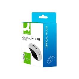 Raton Q-Connect Optico Inalambrico 1000 Dpi Receptor Usb 2,4 grhz Blanco