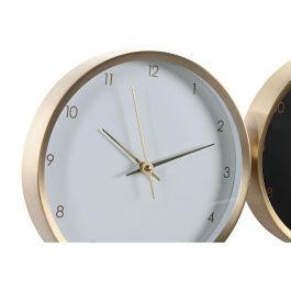 Reloj Pared Glam DKD Home Decor Blanco Negro 4.2 x 25.7 x 25.7 cm (2 Unidades) Reloj Pared Glam DKD Home Decor Blanco Negro 4.2 x 25.7 x 25.7 cm (2 Unidades)