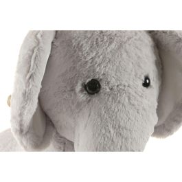 DKD Home Decor Mecedora Kids Elefante Gris Natural Poliéster Madera 33 x 50 x 64 cm