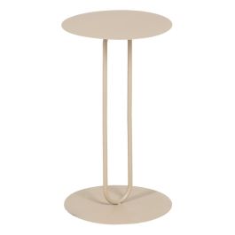 Mesa auxiliar 30,5 x 30,5 x 53 cm Crema Hierro Mesa auxiliar 30,5 x 30,5 x 53 cm Crema Hierro