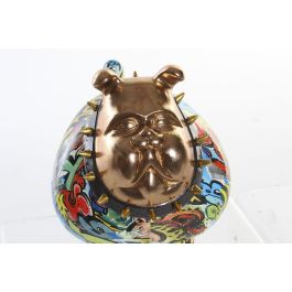 DKD Home Decor Figura Decorativa Perro Bulldog Moderno de Resina Multicolor 16x20.5x21 cm