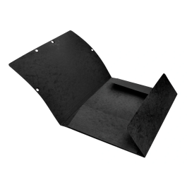 Q-connect Carpeta kf02169 Solapas Gomas Simil-prespan Negra 320x243 mm
