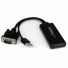 Adaptador HDMI a VGA Startech VGA2HDU Negro Adaptador HDMI a VGA Startech VGA2HDU Negro