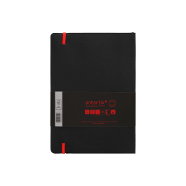 Antartik Antartik Notes Cuaderno A5 Tapa Blanda Hojas Rayas Negro y Rojo 80 Hojas 80gr FSC