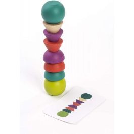 Miniland Juego Towering Beads Piezas de Madera para Trabajar la Lógica Didáctico