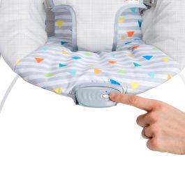 Bright Starts Hamaca Vibratoria Safari Fun para Bebés, Relajante con Suaves Movimientos, 2 Juguetes y Arnés 3 Puntos Antideslizante