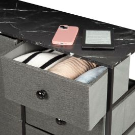 Cómoda Max Home Gris Mármol 80 x 62 x 30 cm Cómoda Max Home Gris Mármol 80 x 62 x 30 cm