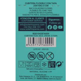 Cubitera Flexible de Silicona con Tapa - 24 Cubitos - Quttin (24 Unidades) Cubitera Flexible de Silicona con Tapa - 24 Cubitos - Quttin (24 Unidades)