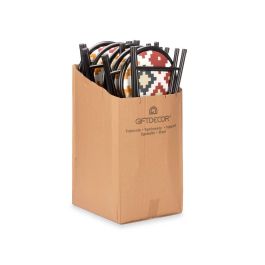 Taburete Plegable Pvc Mate Patas Negras Boho Chic Giftdecor 30X69CM (10 Unidades) Taburete Plegable Pvc Mate Patas Negras Boho Chic Giftdecor 30X69CM (10 Unidades)