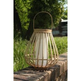 Marta Lámpara Solar Decorativa de Bambú con Luz de Llama Realista, Recargable USB para Interior y Exterior - Beige Marta Lámpara Solar Decorativa de Bambú con Luz de Llama Realista, Recargable USB para Interior y Exterior - Beige