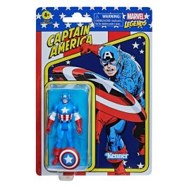 Hasbro Figura Marvel Legends Retro Capitan America F2652 9.5 cm Coleccion Retro 375 Juguete +4 Años