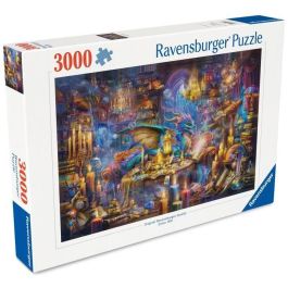 Ravensburger RAV12001418 Rompecabezas 3000 Piezas La Biblioteca del Conocimiento Encantado