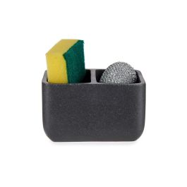 Kinvara Estropajero Doble Piedra Gris Poliresina 12x11x9 cm (Set de 18)