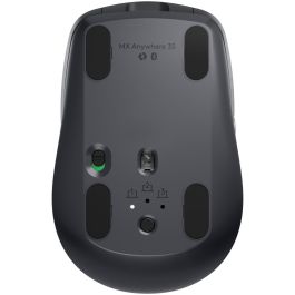 Logitech 910-006929 Ratón Inalámbrico Bluetooth MX Anywhere 3S - 8000 DPI, Darkfield, Clics Discretos, Recargable, Grafito