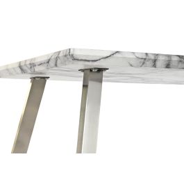 Mesa Centro Moderno DKD Home Decor Blanco Plateado 60 x 44 x 120 cm Mesa Centro Moderno DKD Home Decor Blanco Plateado 60 x 44 x 120 cm