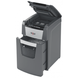 Rexel 2020150XEU Optimum AutoFeed+ 150X Trituradora de Papel Corte Cruzado, 150 Hojas, 44L, 55 dB, Negro/Gris