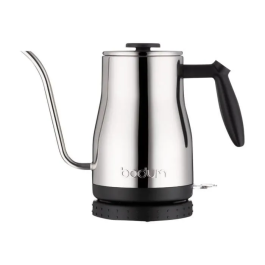 Bodum BISTRO Hervidor eléctrico con pico largo, 1.0 l, Acero Inoxidable