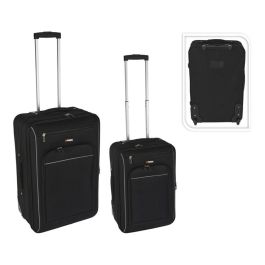 Proworld Set 2 maletas de viaje negras, poliéster, 2 ruedas basculantes, doble bolsillo delantero, 36x24x53cm y 44x26x63cm Precio: 102.78999973. SKU: S7913184