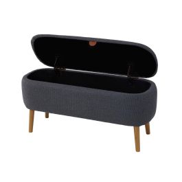 Pie de cama Versa Maniko Gris Madera Textil 37 X 44,5 X 94,5 CM