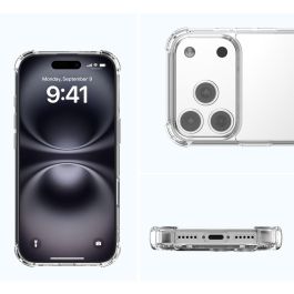 4smarts Funda Ibiza para Apple iPhone 17 Pro, Transparente, Compatible con MagSafe, Bumper Protector Resistente a Golpes hasta 1.2m