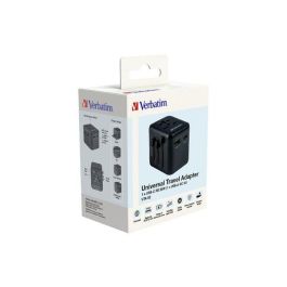 Verbatim Adaptador Universal de Viaje con 1 Puerto USB-C PD 20W y 1 Puerto USB-A Quick Charge 18W