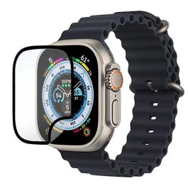 eSTUFF Titan Shield Flexible Hybrid Glass Screen Protector for Apple Watch Ultra - Clear/Black eSTUFF Titan Shield Flexible Hybrid Glass Screen Protector for Apple Watch Ultra - Clear/Black