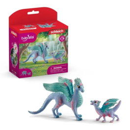 Schleich - Flower Dragon con su pequeño - 70592