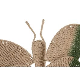 DKD Home Decor Decoracion Pared Shabby Verde Natural 8.5 x 28 x 49 cm (4 Unidades)