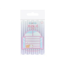 Imaginovo Bloc notas adhesivas fantasía Meow 20 hojas 70x70 mm