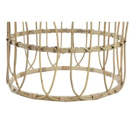 DKD Home Decor Mesita Auxiliar Urban Marron Ratán 50 x 41.5 x 50 cm Set de 2