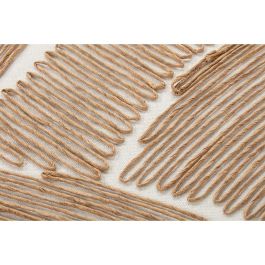 DKD Home Decor Cuadro Scandi Moderno, Set de 2 Unidades. Decoración de Pared de Lienzo y Algodón 100x100 cm, Colores Natural y Blanco.