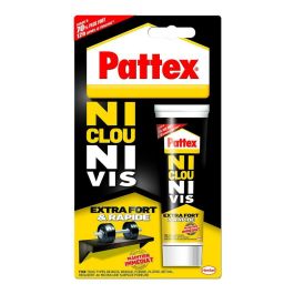 Pattex Pegamento Ni Clavo Ni Tornillo 52g - Adhesivo Fijación Fuerte Sin Taladros para Múltiples Superficies: Madera, Hormigón, Ladrillo, Yeso