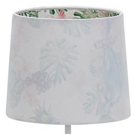 DKD Home Decor Lámpara de Sobremesa Tropical de Cerámica y Poliéster Multicolor 16x33x16 cm E14 Pack 4 Unidades Surtidas
