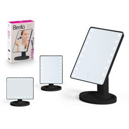 Berilo Espejo LED Rectangular Baño Negro con 16 Luces, Pantalla Táctil, Rotación Flexible y Conexión USB 15.8x26.5x11.8 cm (12 Unidades) Precio: 61.49999966. SKU: B1GZTL7GHW