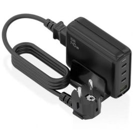 AISENS ASCH-140W4P056-BK Cargador de Sobremesa GaN 140W USB-C PD3.1 4 Puertos Carga Rápida Universal para Portátil y Móvil