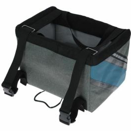 Kerbl KER1685158534211 Bolsa de bicicleta para perros o gatos - Vacaciones - Gris/azul - 38x29x25 cm