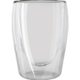 Melitta Set 2 Vasos de Borosilicato para Café Largo 200 ml Doble Pared Transparente, Aptos Lavavajillas