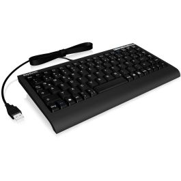 KeySonic ACK-595C+ Mini teclado alámbrico USB/PS2 SoftSkin negro QWERTY (US) con interruptor de membrana