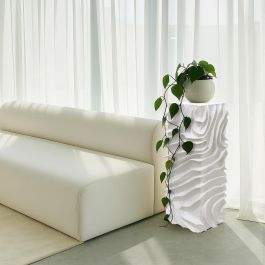 DKD Home Decor Pedestal Scandi Moderno Blanco 29x80x29 cm - Estilizado Soporte Decorativo para Interior de MDF y Papel Maché DKD Home Decor Pedestal Scandi Moderno Blanco 29x80x29 cm - Estilizado Soporte Decorativo para Interior de MDF y Papel Maché