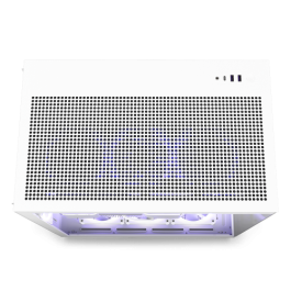 NZXT H9 All white Midi Tower Blanco CM-H91FW-01 - Torre PC con Vidrio Templado, Gestión de Cables, Iluminación RGB