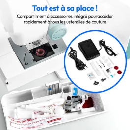 Medion Máquina de coser digital MED4061275230482 SD 36 38W 270 puntadas 700 rpm LED Turquesa