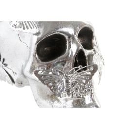 DKD Home Decor Figura Calavera Resina Dorado Plateado 10.5 x 11.5 x 16.5 cm (2 Unidades)